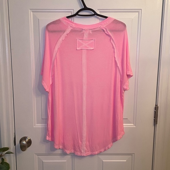 Zenana Outfitters Pink Boxy Short Sleeve Tee - Picture 2 of 4